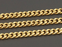 Ювелирная цепочка панцирь для создания бижутерии (украшений). Покрытие - золото 14к. Размер звеньев 3.5х3х0.7 мм. Звенья не запаяны.
, фото №135045
