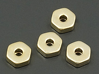 Бусина разделитель "Шестигранник" для создания бижутерии (украшений). Покрытие - золото 14к. Диаметр отверстия - 1.3 мм. Цена указана за упаковку - 10 штук.
