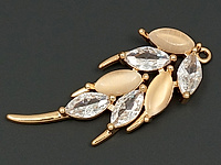 Подвеска "Золотой колосок" для создания бижутерии (украшений). Покрытие - золото 14К. Вставки - инкрустация фианитами, искуственный кошачий глаз. Диаметр подвесного колечка - 1 мм. Цена указана за штуку.
, фото №138014