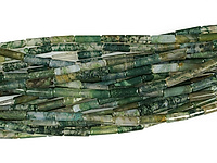 Бусины трубочки мохового агата. Месторождение - Индия. Диаметр отверстия 1 мм. Размеры, вес, длина и количество бусин на нити указаны примерно. Точнее замеряем по требованию. Микровыемки.
, фото №140165