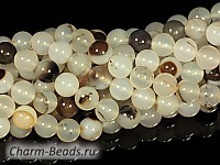 Бусины дендритового агата (халцедон с дендритами). Месторождение - Бразилия. Диаметр отверстия 1.1 мм. Размеры, вес, длина и количество бусин на нити указаны примерно. Точнее замеряем по требованию. Микровыемки.
, фото №14191