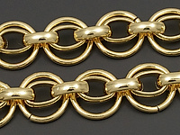 Ювелирная цепочка для создания бижутерии (украшений). Покрытие - золото 14к. Размер звена - 10х10х1.2 и 8х5х2.2 мм, не запаяны. Цена указана за 20 см. При покупке от 2 мерок, вы получаете 40, 60 и другие отрезки, кратные 20 см, одним отрезком.
, фото №142315