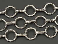 Ювелирная цепочка с якорным плетением для создания бижутерии (украшений). Покрытие - родий. Размер звена - 8х1.3 и 8х3х1.5 мм, не замкнуты.
, фото №146511