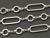 Ювелирная цепочка картье (фигаро) для создания бижутерии (украшений). Покрытие - родий. Размер звеньев - 14х5х1, 5x0.8, 8х3х1.5 мм, одно не замкнуто.
, фото №146517