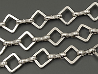 Ювелирная цепочка с якорным плетением для создания бижутерии (украшений). Покрытие - родий. Размер звена - 7.5х1 и 8х3х1.5 мм, одно не замкнуто. 
, фото №146525