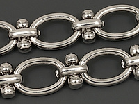 Ювелирная цепочка с якорным плетением  для создания бижутерии (украшений). Покрытие - родий. Размер звеньев - 14х10х2 и 9х5.5х2 мм, звенья не запаяны. Цена указана за 20 см. При покупке от 2 мерок, вы получаете 40, 60 и другие отрезки, кратные 20 см, одним отрезком.
, фото №147329