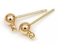 Швензы пусеты "Золотой шарик" для создания бижутерии (украшений). Покрытие - золото 14К. Диаметр шарика - 4 мм. Диаметр подвесного колечка - 1.5 мм, колечко замкнуто. Длина штифта - 10.5 мм. Цена указана за пару.
, фото №147497