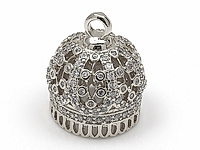 Подвеска шапочка для бусин для создания бижутерии (украшений). Покрытие - родий. Вставки - фианиты. Диаметр отверстия - 2.5 мм. Размер боковых отверстий - 1 мм. Цена указана за штуку.
, фото №148183