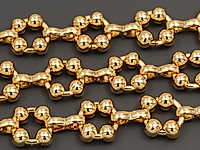 Ювелирные цепочка с плетением шторки для создания бижутерии (украшений). Покрытие - золото 14К. Ширина цепочки - 7 мм, высота - 3 мм. Размер звеньев - 7х3 и 7х3х1.5 мм, одно не замкнуто. Цена указана за 20 см. При покупке от 2 мерок, вы получаете 40, 60 и другие отрезки, кратные 20 см, одним отрезком.
, фото №153135