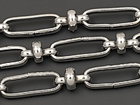 Ювелирная цепочка с якорным плетением для создания бижутерии (украшений). Покрытие - родий. Размер звеньев - 15х5х2 и 9х5 мм, одно звено не замкнуто. Цена указана за 20 см. При покупке от 2 мерок, вы получаете 40, 60 и другие отрезки, кратные 20 см, одним отрезком.
, фото №153806