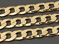 Ювелирная цепочка плоский бельцер для создания бижутерии (украшений). Покрытие - золото 14К. Размер звена - 8.5х6х1.5 мм, замкнуто. Цена указана за 20 см. При покупке от 2 мерок, вы получаете 40, 60 и другие отрезки, кратные 20 см, одним отрезком.
, фото №153830