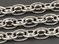 Ювелирная цепочка с плетением Нонна для создания бижутерии (украшений). Покрытие - родий. Размер звеньев - 13х8.5х1.5 и 7х5х2 мм, не замкнуты. Цена указана за 20 см. При покупке от 2 мерок, вы получаете 40, 60 и другие отрезки, кратные 20 см, одним отрезком.
, фото №153834