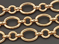 Ювелирная цепочка картье (фигаро) для создания бижутерии (украшений). Покрытие - золото 14К. Размер звеньев - 13х10х2, 7х1.5 и 6.5х5х2 мм, не замкнуты. Цена указана за 20 см. При покупке от 2 мерок, вы получаете 40, 60 и другие отрезки, кратные 20 см, одним отрезком.
, фото №153844