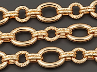 Ювелирная цепочка картье (фигаро) для создания бижутерии (украшений). Покрытие - золото 14К. Размер звеньев - 12х9х2, 7х1.5 и 7х4.5х1.2 мм, не замкнуты. Цена указана за 20 см. При покупке от 2 мерок, вы получаете 40, 60 и другие отрезки, кратные 20 см, одним отрезком.
, фото №153848