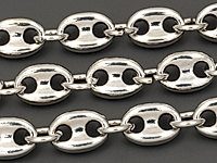 Ювелирная цепочка с морским якорным плетением для создания бижутерии (украшений). Покрытие - родий. Размер звеньев - 8x5.5x2.3 и 5x1 мм, одно не замкнуто. Цена указана за 20 см. При покупке от 2 мерок, вы получаете 40, 60 и другие отрезки, кратные 20 см, одним отрезком.
, фото №153917
