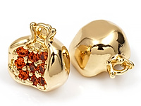 Подвеска "Золотой гранат" для создания бижутерии (украшений). Покрытие - золото 14К. Вставки - инктустация цветными фианитами. Размеры - 11х10х6.5 мм. Диаметр подвесного колечка - 1.5 мм, колечко замкнуто. Цена указана за штуку.
, фото №154285