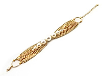 Оригинальная идея потрясающего дизайнера украшений из Афин  Melanie Geargcopoulos. Набор материалов для сборки браслета с жемчугом майорка и ювелирной цепочкой с панцирным плетением в цвете "золото". Длина регулируется при помощи замочка с удлинителем.&nbsp;

Мастер - класс можно посмотреть ЗДЕСЬ. &nbsp;
, фото №161170