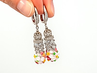 Набор материалов для создания серёжек с бусинами лэмпворк позволит воплотить в жизнь изящную идею с авторским характером. В комплект входят стеклянные бусины  - с цветочным декором, со светлой аквамариновой пастелью, фурнитура под серебро и надёжные швензы с английским замком.&nbsp;

Эти материалы легко собрать в изысканное украшение, сочетающие прозрачность стекла, мерцание аквамарина и утончённое серебристое сияние, когда создается ощущение лёгкости и индивидуальности.

Мастер - класс, как собрать серьги с бусинами лэмпворк, ЗДЕСЬ.&nbsp;
, фото №161199