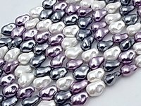 Бусины барочного жемчуга касуми Майорка (Majorika) гематит, белый. Диаметр отверстия 1 мм. Размеры, вес, длина и количество бусин на нити указаны примерно. Точнее замеряем по требованию. Мелкие выемки.
, фото №161289