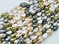 Бусины барочного жемчуга касуми Майорка (Majorika) золотой, бежевый, белый, гематит. Диаметр отверстия 1 мм. Размеры, вес, длина и количество бусин на нити указаны примерно. Точнее замеряем по требованию. Мелкие выемки.
, фото №161291