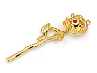 Подвеска  "Золотая роза с рубином"  для создания бижутерии (украшений). Покрытие - золото 14К. Вставки - бутон розы инкрустирован красным фианитоми. Размеры - 50х15х7. Размеры замкнутого подвесного колечка  - 1.5х0.8 мм. С обратной стороы бутона розы разъемное подвесное колечко - 1.5х0.8. Размеры ножки розы - 30х14х2 мм. Размеры бутона - 15х14х7 мм, бутон можно отделить от ножки и использовать отдельно. Цена указана за штуку.


, фото №161343