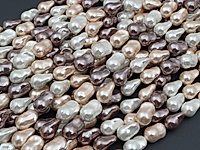 Бусины барочного жемчуга касуми Майорка (Majorika) белый, розовый, шоколадный. Диаметр отверстия 1 мм. Размеры, вес, длина и количество бусин на нити указаны примерно. Точнее замеряем по требованию. Мелкие выемки.
, фото №161358