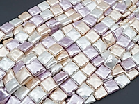 Бусины барочного жемчуга  белый, кремовый, сиреневый микс. Диаметр отверстия 1 мм. Размеры, вес, длина и количество бусин на нити указаны примерно. Точнее замеряем по требованию. Мелкие выемки.
, фото №161395