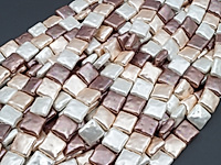 Бусины барочного жемчуга белый, кремовый, шоколадный микс. Диаметр отверстия 1 мм. Размеры, вес, длина и количество бусин на нити указаны примерно. Точнее замеряем по требованию. Мелкие выемки.
, фото №161397