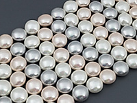 Бусины барочного жемчуга таблетка, монетка белый, кремовый, серебро микс. Диаметр отверстия 1 мм. Размеры, вес, длина и количество бусин на нити указаны примерно. Точнее замеряем по требованию. Мелкие выемки.
, фото №161404