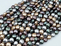Бусины барочного жемчуга таблетка, монетка серебро, золото, гематит, шоколадный микс. Диаметр отверстия 1 мм. Размеры, вес, длина и количество бусин на нити указаны примерно. Точнее замеряем по требованию. Мелкие выемки.
, фото №161411