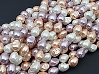 Бусины барочного жемчуга касуми Майорка (Majorika) белый, кремовый, сиреневый микс. Диаметр отверстия 1 мм. Размеры, вес, длина и количество бусин на нити указаны примерно. Точнее замеряем по требованию. Мелкие выемки.
, фото №161415