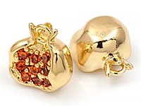 Подвеска "Мятый золотой гранат" для создания бижутерии (украшений). Покрытие - золото 14К. Вставки - инктустация цветными фианитами. Размеры - 11х10х6.5 мм. Диаметр подвесного колечка - 1.5 мм, колечко замкнуто. Цена указана за штуку.
, фото №161449
