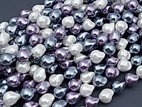 Маленькие бусины барочного жемчуга касуми Майорка (Majorika) белый, гематит, бежевый. Диаметр отверстия 1 мм. Размеры, вес, длина и количество бусин на нити указаны примерно. Точнее замеряем по требованию. Мелкие выемки.
, фото №161479