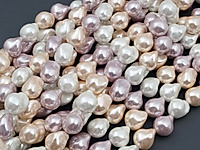 Маленькие бусины барочного жемчуга касуми Майорка (Majorika) белый, кремовый, сиреневый микс. Диаметр отверстия 1 мм. Размеры, вес, длина и количество бусин на нити указаны примерно. Точнее замеряем по требованию. Мелкие выемки.
, фото №161485