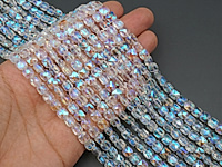 Граненые стеклянные бусины квадрат "Лунный камень" из хрустального стекла с напылением для создания бижутерии (украшений). Диаметр отверстия - 1 мм. Размеры, вес, длина и количество бусин на нити указаны примерно. Микровыемки.
, фото №162737