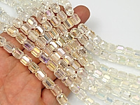 Граненые стеклянные бусины бочонок "Цитрин" из хрустального стекла с напылением для создания бижутерии (украшений). Диаметр отверстия - 1.3 мм. Размеры, вес, длина и количество бусин на нити указаны примерно. Микровыемки.
, фото №162763