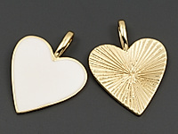 Подвеска "Белое сердце в золоте" для создания бижутерии (украшений). Покрытие - золото 14К, белая эмаль. Размеры - 18х19х2 мм. В длину с подвесным колечком - 24 мм. Диаметр подвесного колечка - 4х3 мм, колечко замкнуто. Цена указана за штуку.
, фото №162944