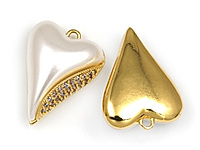 Подвеска "Жемчужное сердце с кристаллами" для создания бижутерии (украшений). Покрытие - золото 14К, жемчужная эмаль. Вставки - инкрустация прозрачными фианитами. Размеры - 21х16х7 мм. В длину с подвесным колечком - 25 мм. Размеры подвесного колечка - 5х3 мм, колечко не замкнуто. Цена указана за штуку.
, фото №162948