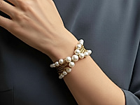 Оригинальная идея потрясающего дизайнера украшений из Афин Melanie Geargcopoulos. Набор материалов для сборки браслета с жемчугом майорка и ювелирной цепочкой с панцирным плетением в цвете "золото". Длина регулируется при помощи замочка с удлинителем.
Мастер - класс, как собрать X браслет, ЗДЕСЬ.
, фото №162958