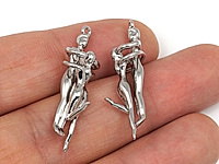 Подвеска "Мужчина и женщина в серебре" для создания бижутерии (украшений). Покрытие - родий. Размеры - 33х10х9 мм. Размеры подвесного колечка - 5х3 мм, колечко замкнуто. Длина подвески с подвесным колечком - 39 мм. Цена указана за штуку.
, фото №162966