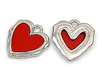 Подвеска "Красное мятое сердце в серебре" для создания бижутерии (украшений). Вставка - красный акрил. Покрытие - родий. Размеры - 16х14х2 мм. Размеры подвесного колечка - 2х1 мм, колечко замкнуто. Цена указана за штуку.
, фото №162975