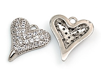Подвеска Подвеска "Сердце с серебряным кончиком" для создания бижутерии (украшений). Вставки - инкрустация прозрачными фианитами. Покрытие - родий. Размеры - 15х13х3 мм. Размеры подвесного колечка - 2х0.5 мм, колечко замкнуто. Цена указана за штуку.
, фото №162983
