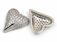  Подвеска "Большое сердце с серебряным кончиком" для создания бижутерии (украшений). Вставки - инкрустация прозрачными фианитами. Покрытие - родий. Размеры - 24х21х5 мм. Размеры подвесного колечка - 5х2.5 мм, колечко замкнуто. Длина подвески с подвесным колечком - 29 мм. Цена указана за штуку.
, фото №162985