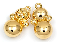 Подвеска "Золотая неваляшка" для создания бижутерии (украшений). Покрытие - золото 14К. Размеры - 33х10х9 мм. Размеры подвесного колечка - 2 мм, колечко замкнуто. У неваляшки лицо зайца. Цена указана за штуку.
, фото №163079