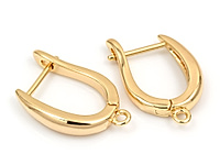 Швензы с английским замком "Золотая капля" для создания бижутерии (украшений). Покрытие - золото 14К. Размеры - 20х13х3 мм. Размеры колечка - 1.5х0.9 мм, колечко не замкнуто. Размеры штифта - 9х0.9 мм. Цена указана за пару.
, фото №163130