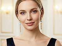 Набор материалов для сборки декоративной подвески - палочки из обрезков ювелирной цепочки с мелким звеном. Мы получили изящный вытянутый элемент с рифлением. Композицию дополнили нежно - голубыми бусинами аквамарина, подчеркнув игру света на металле.
Мастер - класс, как сделать декоративную подвеску для сережки из ювелирной цепочки, ЗДЕСЬ.
Как и с чем носить
Оригинальная подвеска станет стильным акцентом в сережках, колье или браслете. Она гармонично сочетается с базовыми топами, платьями с открытой линией плеч, строгими жакетами и вечерними образами. Лёгкий вертикальный силуэт визуально вытягивает линию шеи.
, фото №163234