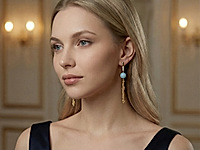 Набор материалов для сборки декоративной подвески - палочки из обрезков ювелирной цепочки с мелким звеном. Мы получили изящный вытянутый элемент с рифлением. Композицию дополнили нежно - голубыми бусинами аквамарина, подчеркнув игру света на металле.
Мастер - класс, как сделать декоративную подвеску для сережки из ювелирной цепочки, ЗДЕСЬ.
Как и с чем носить
Оригинальная подвеска станет стильным акцентом в сережках, колье или браслете. Она гармонично сочетается с базовыми топами, платьями с открытой линией плеч, строгими жакетами и вечерними образами. Лёгкий вертикальный силуэт визуально вытягивает линию шеи.
, фото №163236