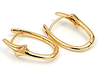 Швензы конго "Золотая звезда" для создания бижутерии (украшений). Покрытие - золото 14К. Размеры - 22х16х2 мм. Размеры штифта - 10х0.9 мм, внутреннее пространство - 16х11 мм. Цена указана за пару.&nbsp;
, фото №163321