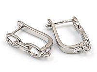 Швензы с английским замком "Серебряные звенья" для создания бижутерии (украшений). Покрытие - родий. Размеры - 21х12х5 мм, внутреннее пространство - 14х8х2.5 мм. Размеры подвесного колечка - 3х0.8 мм, внутренний диаметр - 1.8 мм, колечко замкнуто. Цена указана за пару.&nbsp;
, фото №163349