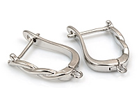 Швензы с английским замком "Серебряные лианы" для создания бижутерии (украшений). Покрытие - родий. Размеры - 17х12х2.5 мм, внутреннее пространство - 10х8х2.5 мм. Размеры подвесного колечка - 3.5х0.5 мм, внутренний диаметр - 1.7 мм, колечко не замкнуто. Цена указана за пару.&nbsp;
, фото №163351